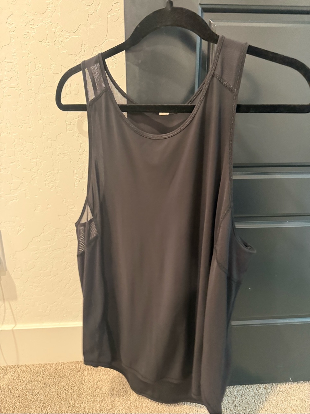 lululemon athletica Black Mesh-Back Performance Tank
